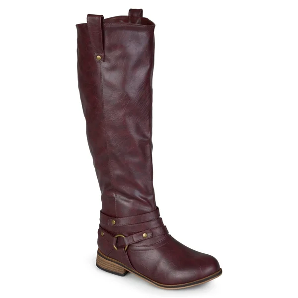 Journee Collection Walla Boot - Extra Wide Calf Women's Shoes Wine : 9.5 M