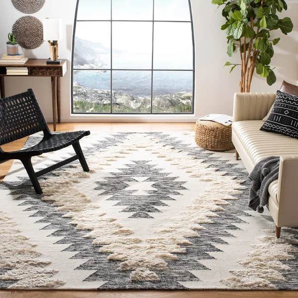 Safavieh Kenya KNY451F 9&0x22 x 12&0x22 Grey, Ivory Area Rug