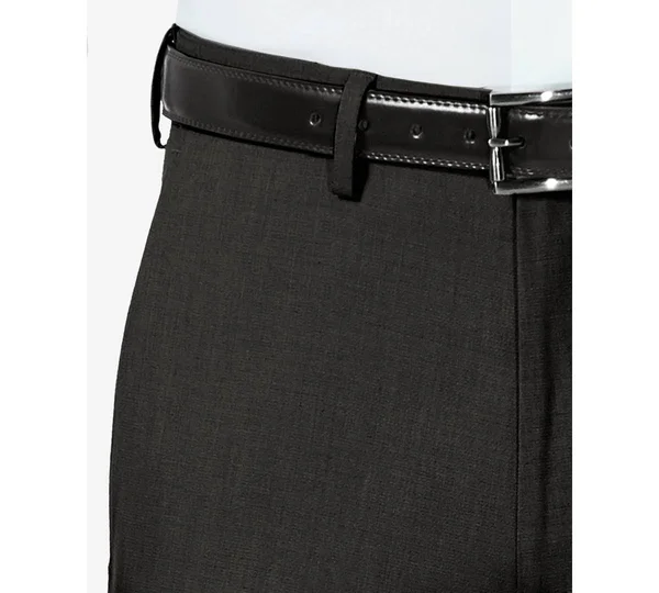 J.M Haggar Sharkskin Classic Fit Flat Front Dress Pant, 38 30, Black