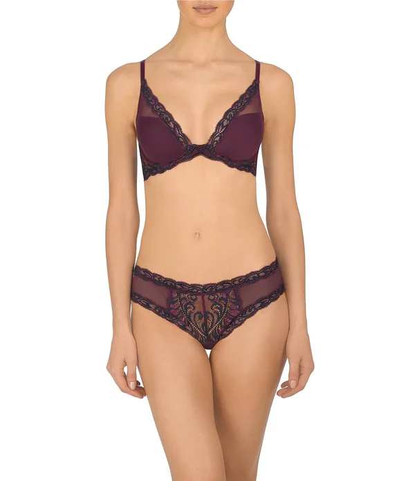 Natori Feathers Contour Plunge Bra, Midnight (730023) 36G