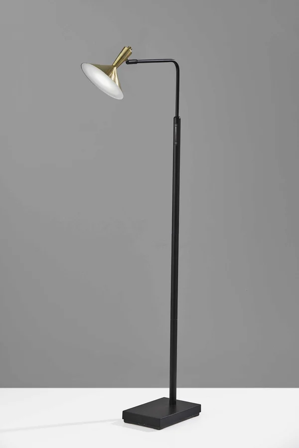 Black Metal LED Floor Lamp