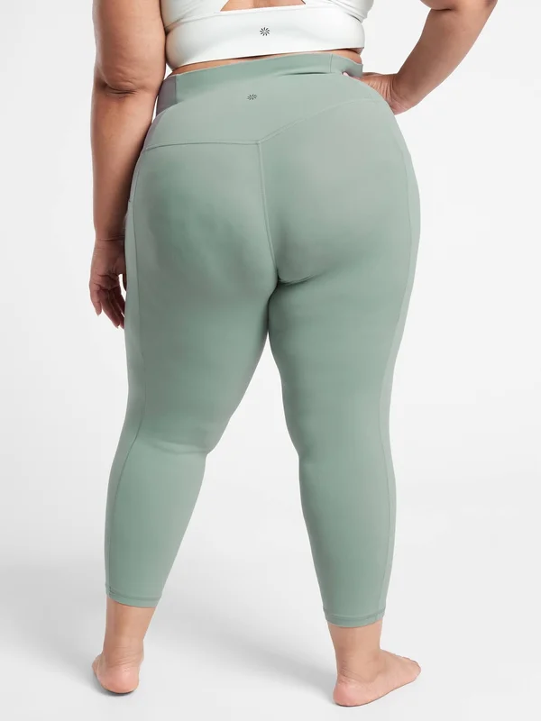 Athleta Women's Salutation Stash Pocket II 7/8 Tight Minimalistic Grey Plus Size 1x