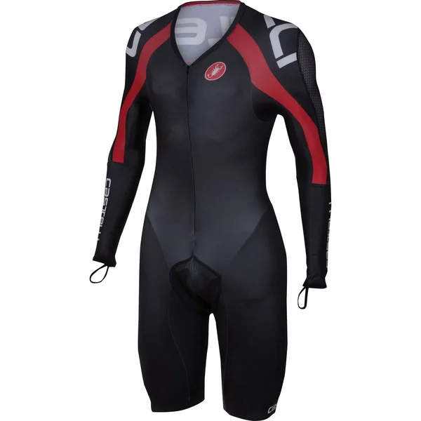Castelli 2016 Men's Body Paint 3.0 Long Sleeve Cycling Speed Suit - L14002 black/red - L