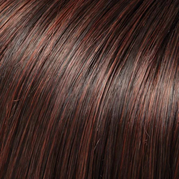 Jon Renau Wigs - Mila Wig by Jon Renau, Petite Cap, WigStudio1.com 4/33, Darkest Brown and Medium Red Blend