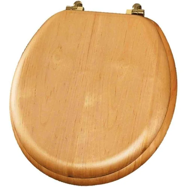 Mayfair 9601BR-378 Round Natural Oak Natural Reflections Toilet Seat