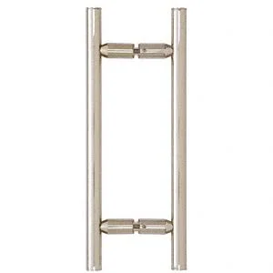 CRL Lp8x8pn Polished Nickel 8 inch Ladder Style Back-to-Back Pull Handles, Silver