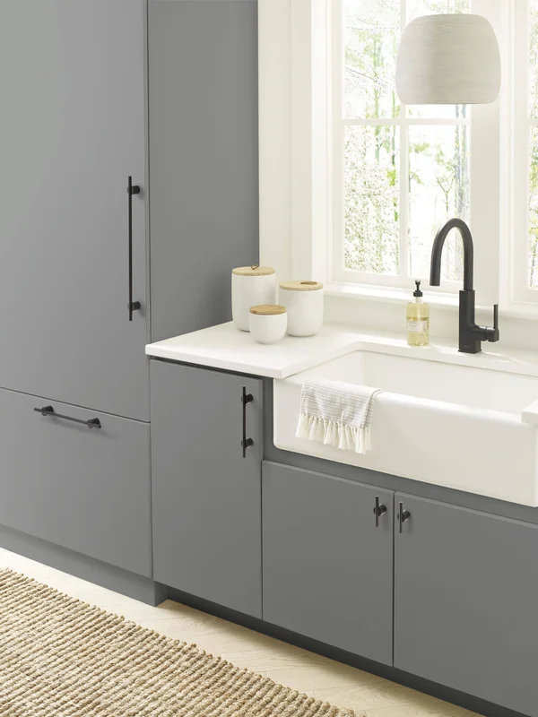 Amerock Transcendent 12-5/8 in (320 mm) Center-to-Center Matte Black Drawer Pull