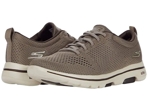 Skechers Men's GOwalk 5 - Warwick Walking Shoes, Khaki, 10.0