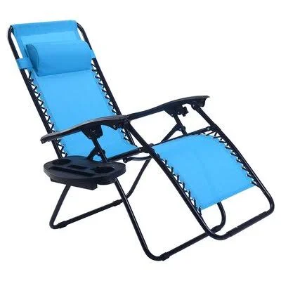 Bridgegate Reclining Zero Gravity Chair Arlmont & Co. Color: Light Blue
