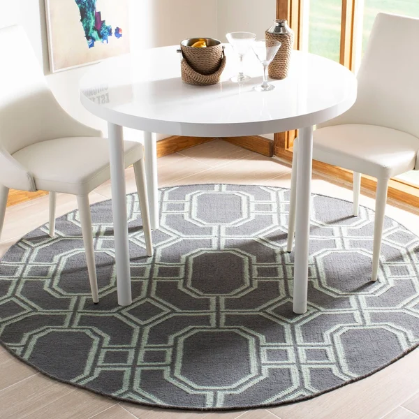 Safavieh 6& x 6& Square Dhurries DHU860B Blue - Orange Rug