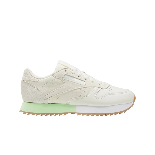 Reebok Classic Leather Ripple White Women's Running Shoes, Size: 5.5