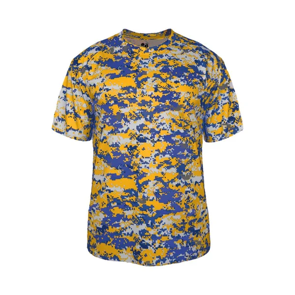 Custom Printed Badger Sports Badger B-Core Digital Tee, Size: XL, Royal/gold/digital