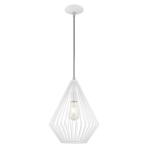 Livex Lighting 41325-03 1-Light Mini Pendant - White