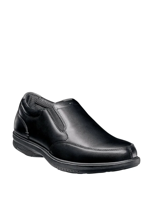 Men's Nunn Bush Myles St. Moc Toe Slip On, Size: 13, Black