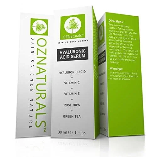OZNaturals Anti-Aging Hyaluronic Acid Serum with Vitamin C - 1 oz.
