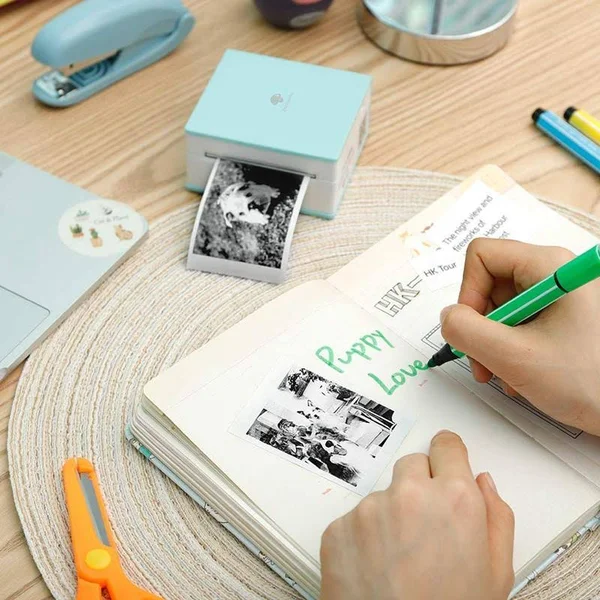 Banggood MR.IN M02 Thermal Bluetooth Printer Mini Wireless Paper Pocket Printer Portable Instant Mobile Printer Compatible with