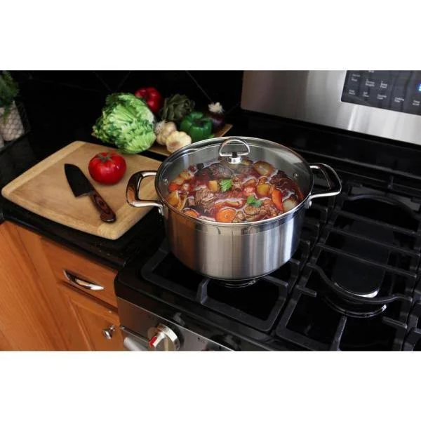 Chantal 6 qt Induction 21 Steel Casserole with Glass Lid New