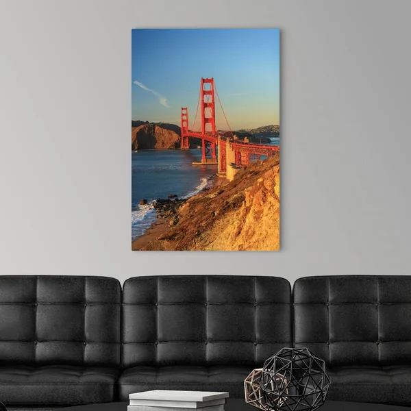 View of Golden Gate Bridge, San Francisco, California, USA, Canvas Wall Art, 24x36, Great Big Canvas
