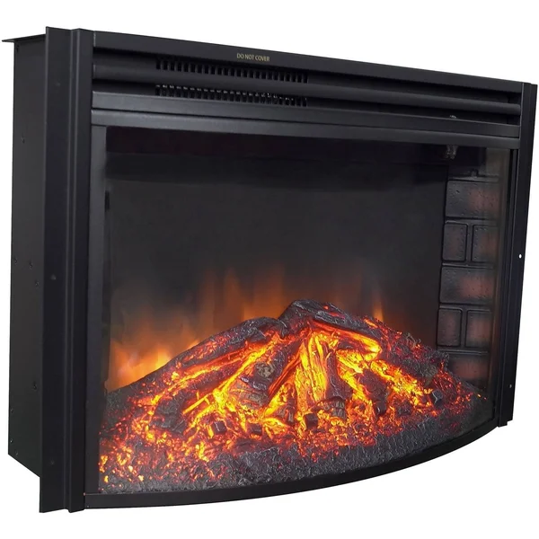 Cambridge 25x22 Freestanding Electric Curved Fireplace Heater Insert
