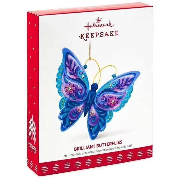 Hallmark Brilliant Butterflies Ornament, 4.3 x 4.4 x 0.6 inches