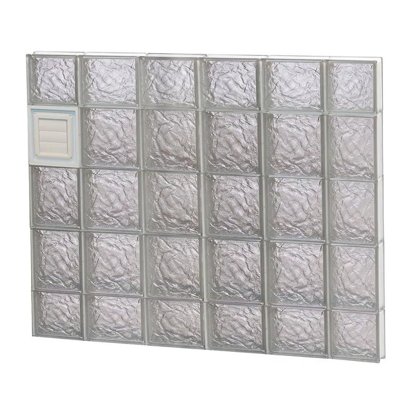 REDI2SET Ice Pattern Frameless Replacement Glass Block Window (Rough Opening: 44-in x 36-in; Actual: 42.5-in x 34.75-in) D4436IS