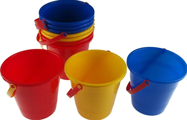 Toyrific Set of 10 Mixed Colour Small Beach Buckets