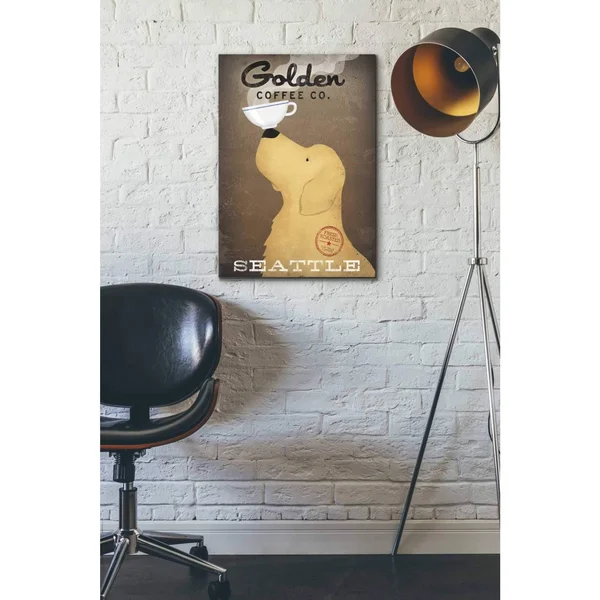 Epic Graffiti 'Golden Coffee Co' by Ryan Fowler, Giclee Canvas Wall Art - 12 x 16