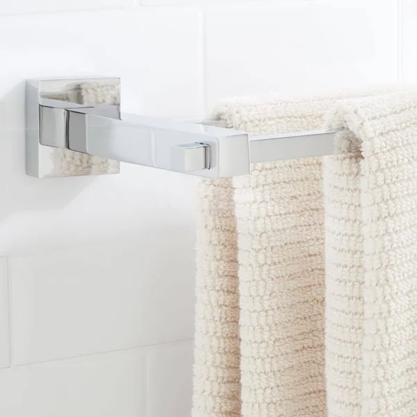Signature Hardware 916704-24 Albury 24x22 Double Towel Bar Chrome Bathroom Hardware Towel Bar 295783