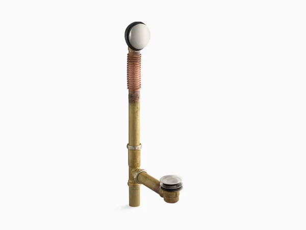 KOHLER K-7259-BN Clearflo Brass Toe-tap Bath Drain - Vibrant Brushed Nickel