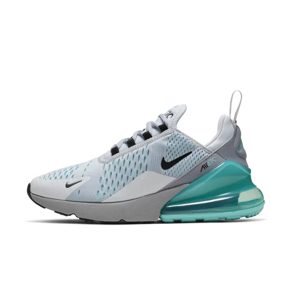 Nike Women's Air Max 270 Pure Platinum/Black-Aurora Green
