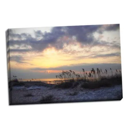 Highland Dunes 'Masonboro Inlet I' Photographic Print on Wrapped Canvas, Blue