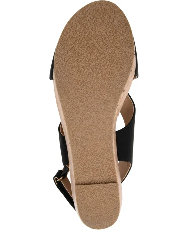 Journee Collection Women's Jenice Wedge Sandal Blue 8