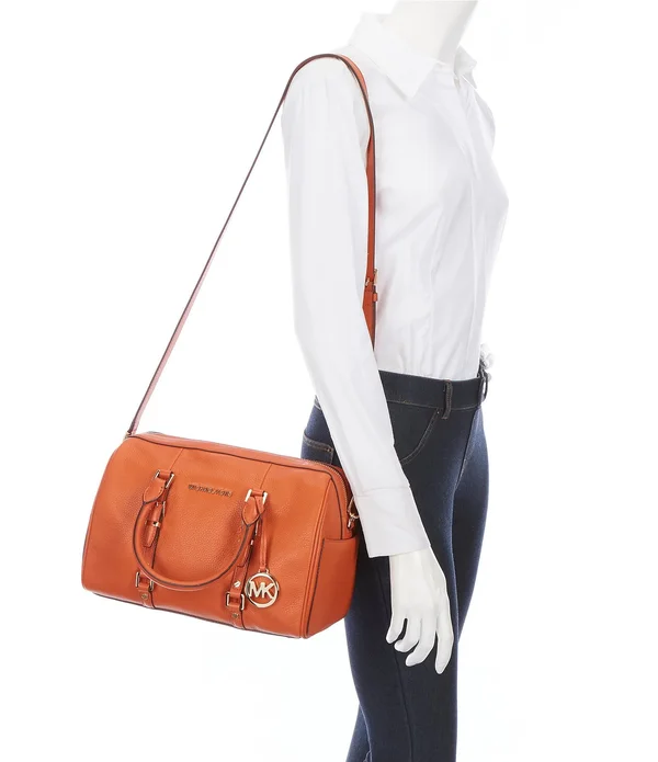 Michael Michael Kors Bedford Legacy Medium Duffel Satchel - Orange