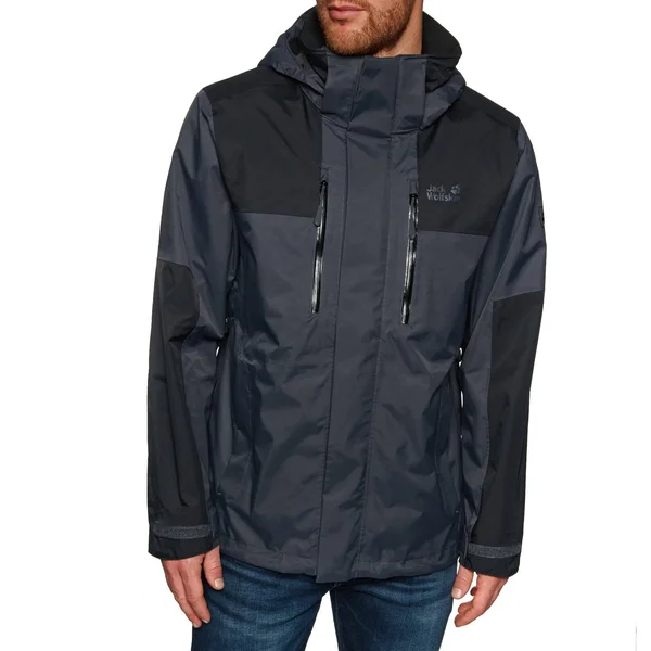 Jack Wolfskin Jasper Flex Grey - Mens Casual Jacket, Size XXXL - Color Ebony