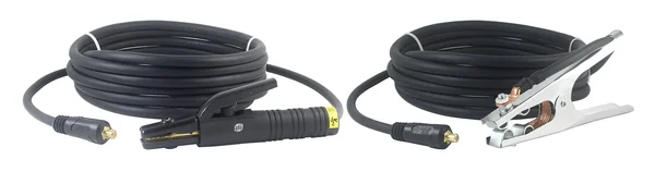 S蹵 150 Amp Welding Leads Assembly Set - Dinse 10-25 Connector - #4 AWG Cable (100 Feet each Lead)