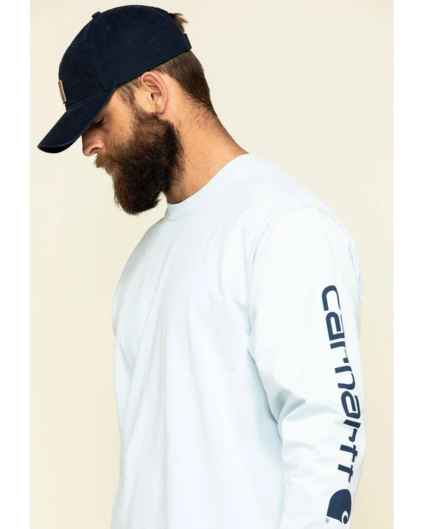 Carhartt Men's Signature Logo Long Sleeve T Shirt