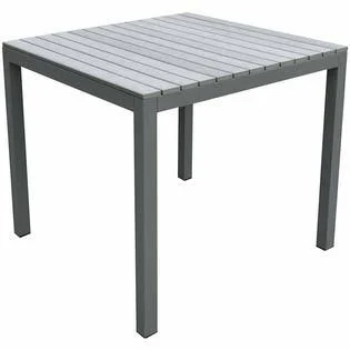 Armen Living Bistro Patio Dining Table in Gray