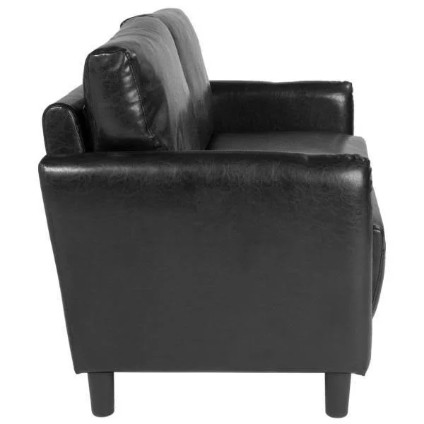 Brown Leather Loveseat