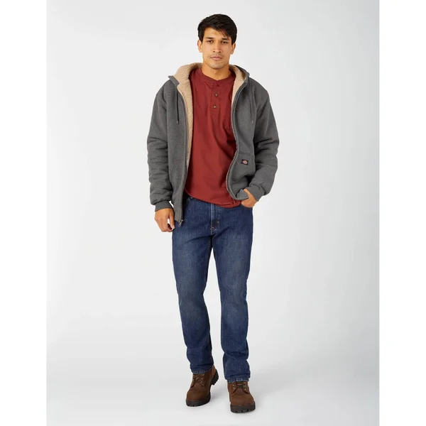 Dickies TW357 Men Sherpa Lined Fleece - Dark Heather - XL
