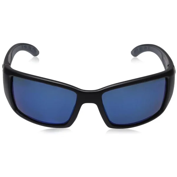 Costa Del Mar Blackfin Black Sunglasses, Blue Mirror 580p