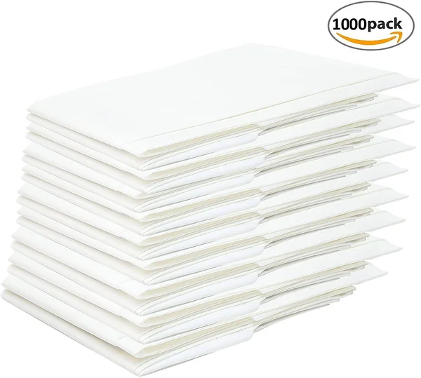 1000 Pack White PE Aprons 28 x 46 INCHES. 2 Mil Disposable Polyethylene Aprons. Unisex Liquid-Proof Workwear. White Protective U