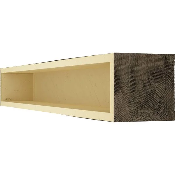 Ekena Millwork MANUKP08X10X72ZW 8x22H x 10x22D x 72x22W Knotty Pine Faux Wood Fireplace Mantel, Premium Walnut