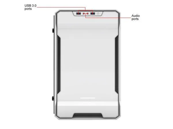 Phanteks PH-ES215PTG_WT White Steel Plates Plastic Steel Chassis Mini-ITX Towe, 19.0 x 18.0 x 12.0 inches