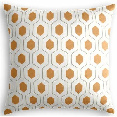 Square Cotton Pillow Cover & Insert Loom Decor Orange 16x22 x 16x22