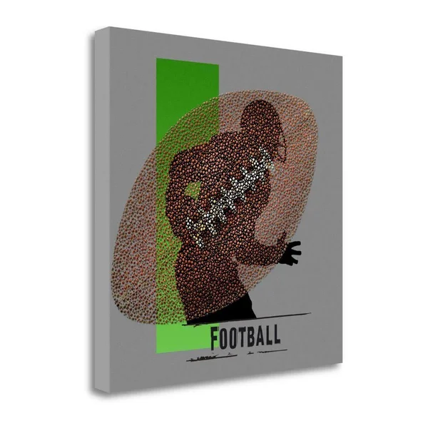 Tangletown Fine Art 'Football' by Jim Baldwin Graphic Art on Wrapped Canvas