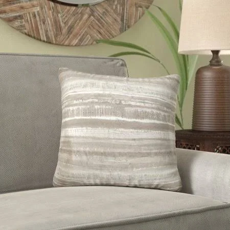 Bridger Cotton Throw Pillow Bungalow Rose Color: Brown/Tan - Size: 24x22 x 24x22