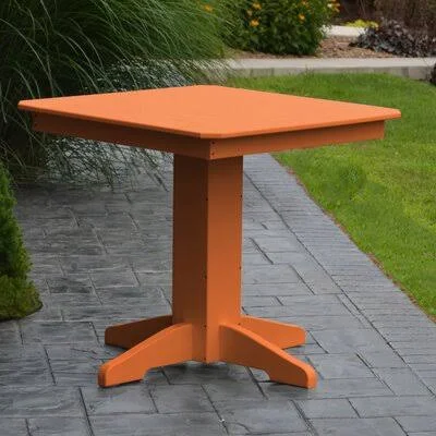 Nettie Plastic/Resin Dining Table Red Barrel Studio Color: Orange - Table Size: 33x22 L x 33x22 W