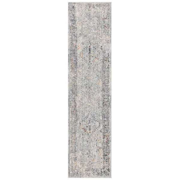 Safavieh History Rug Collection HIS584F - Light Grey - Navy - 5&-1x22 x 7&-6x22