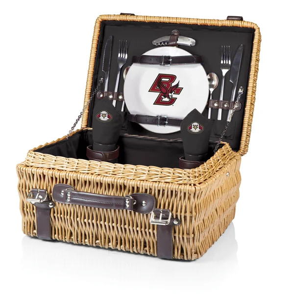 Boston College Eagles Black Champion Picnic Basket, 16 x 12 x 8