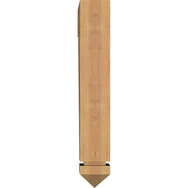 Ekena Millwork 3 1/2x22W x 14x22D x 22x22H Merced Arts & Crafts Smooth BRACKET, Western Red Cedar